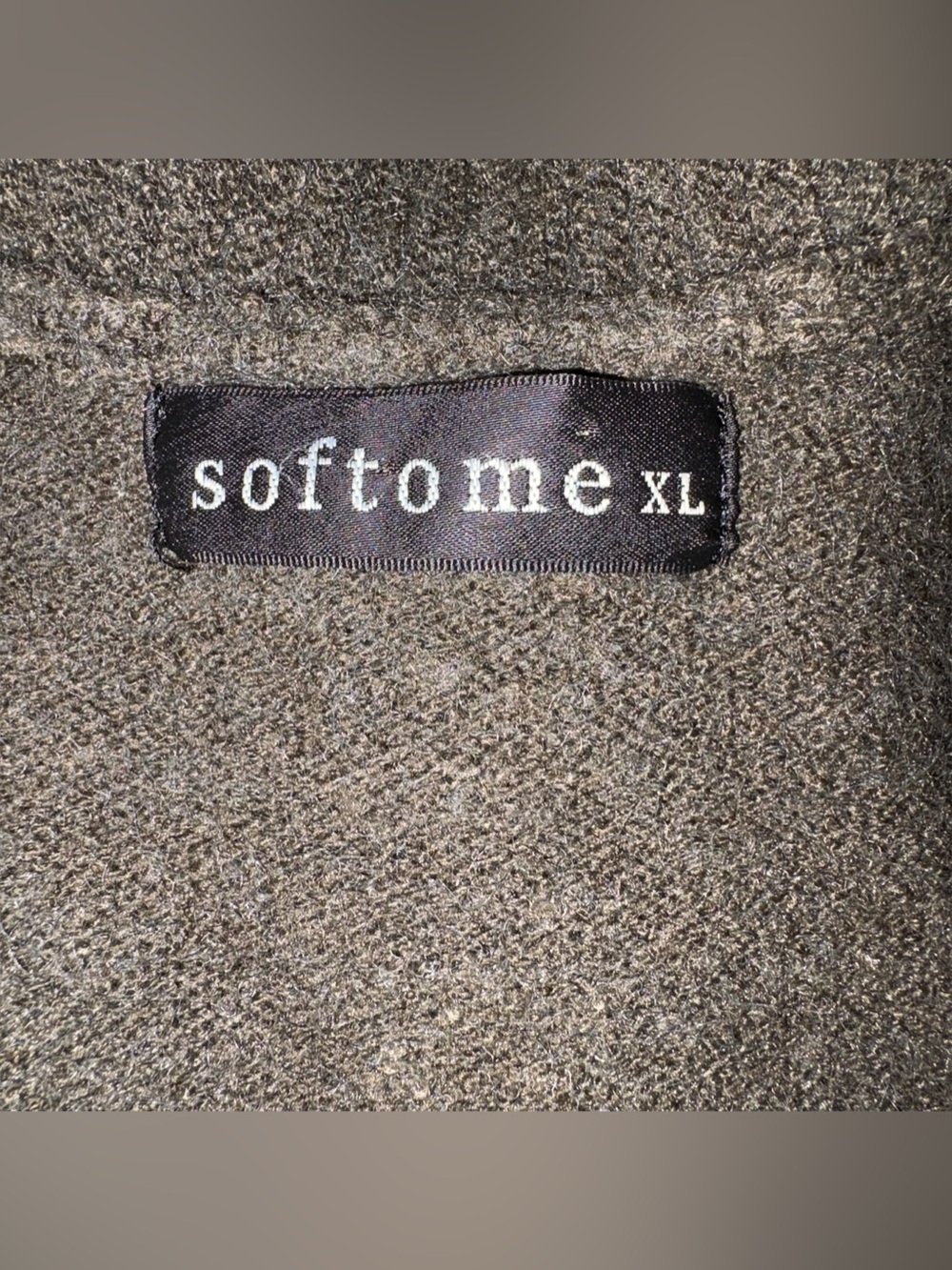 Softome Deep V-Neck Wrap Front Long Sleeve Sweater Green XL - Picture 4 of 5